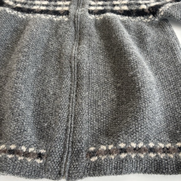 Vintage Maurices Shetland Wool Zip Up Sweater Women's L Gray with Collar Outdoor - Picture 4 of 7